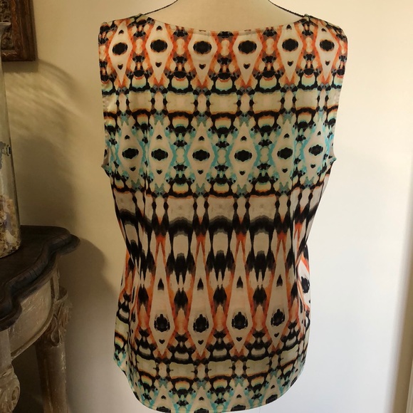 Chico’s Size2 Pleated Neckline Tank - Picture 3 of 7